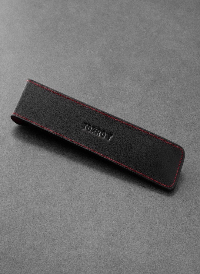 TORRO Pencil Sleeve Compatible with Apple Pencil Pro/USB-C / 1st / 2nd Generation - Genuine Leather Apple Pencil Case with Microfiber Lining (Black) - Image 4