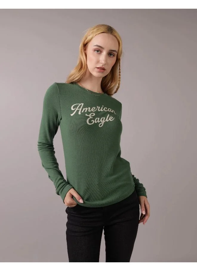 American Eagle Logo Graphic Crew Neck T-Shirt