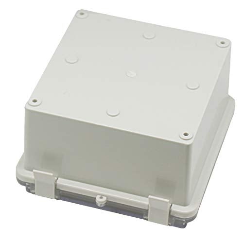 Zulkit Junction Box ABS Plastic Dustproof Waterproof IP65 Electrical Boxes Hinged Shell Outdoor Universal Project Enclosure Clear Cover with 2 Cable Glands 5.9 x 5.9 x 3.5 inch (150x150x90 mm) - Image 3