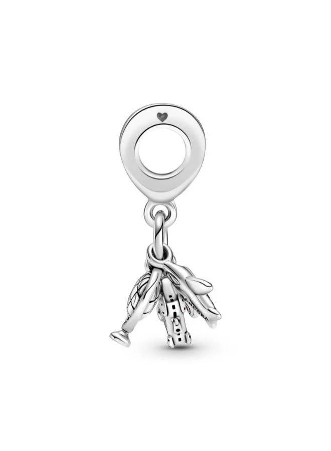 PANDORA Airplane, Globe & Suitcase Dangle Charm