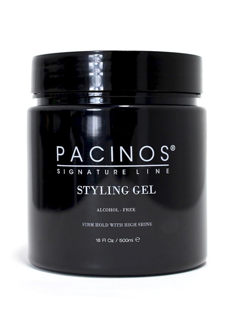 Pacinos Pacinos Hair Gel for Men - Firm Hold with Flexible Styling - High Shine Wet Look Finish - Easy to Rinse Water Based Formula - No Flakes - Suits All Hair Types - Style Stays in Place All Day - 16 oz  - Image 1