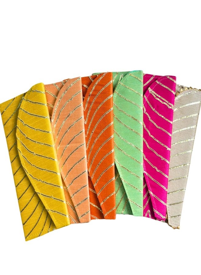 Premium Gota Work Envelope for Weddings & Special Gifts (Pack of 6) | Shagun Lifafa | Festive Money Gift Pouch - Image 1