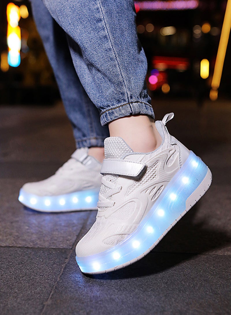 Loquat Kids Roller Skates Light up Shoes with Double Wheel Shoes LED USB Charging Roller Sneakers for Girls Boys Best Gift - Image 4