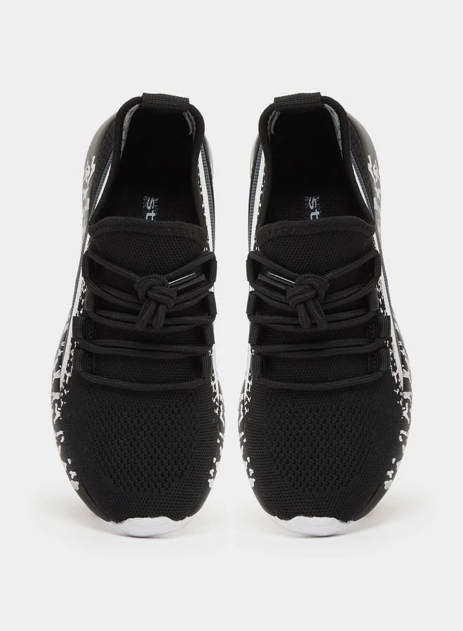 Styli Styli Textured Mesh Lace Up Sneakers