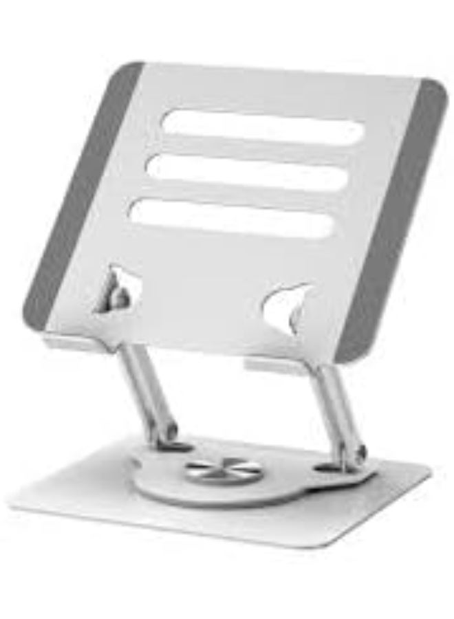 حامل كمبيوتر مكتبي J61 دوار قابل للطي من الستيل الكربوني مقاس 12-17.3 انش، حامل لاب توب V4.1 (فضي) - Image 1