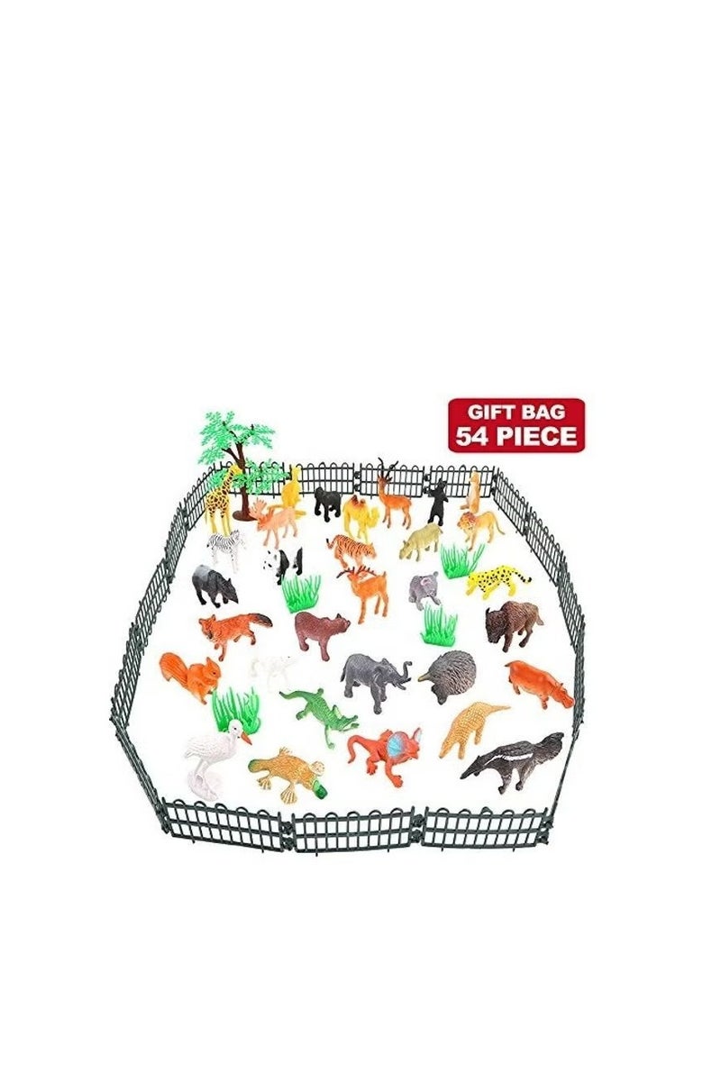 54-Piece Mini Jungle Animals Toys Set 1.9X9.7X4.3inch  - Image 4