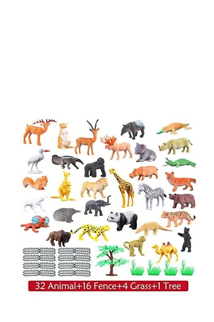 54-Piece Mini Jungle Animals Toys Set 1.9X9.7X4.3inch  - Image 3