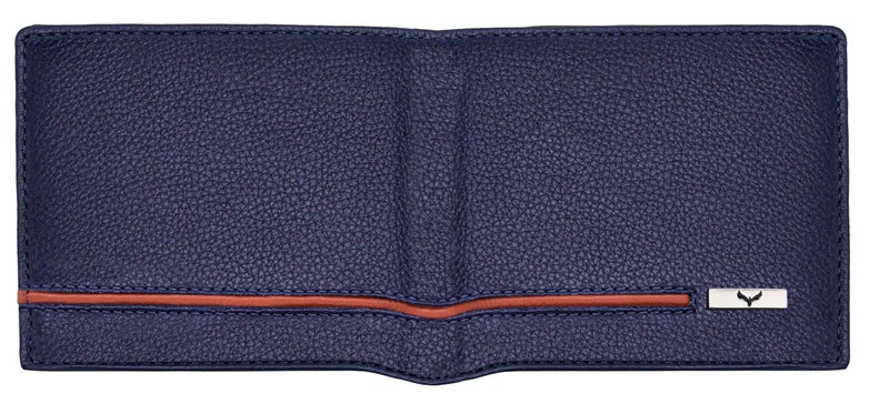 Eagle Crest Paul Blue/Orange Leather Wallet for Men - Image 4