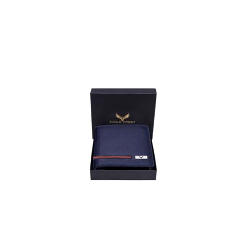 Eagle Crest Paul Blue/Orange Leather Wallet for Men - Image 1