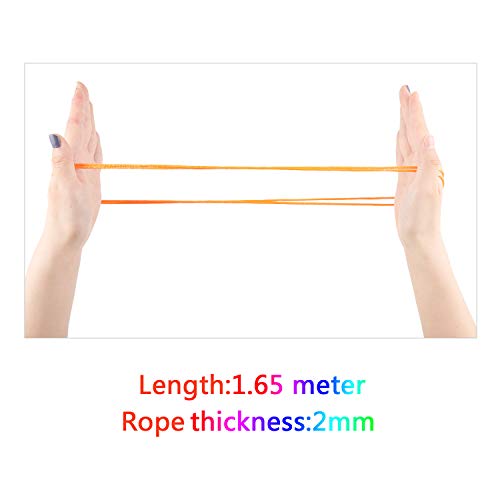 Poen 10 Pieces Cats Cradle String Finger Game String Cats Cradle Game Book Toy Supplies 65 Inch Long 10 Colors - Image 5