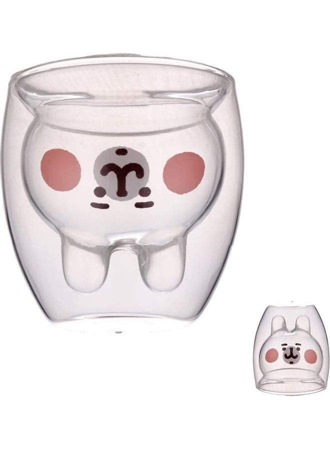 نيبمينينت مج قهوة بطبقة مزدوجة بشكل إبداعي لطيف شفاف 230مل - Image 1