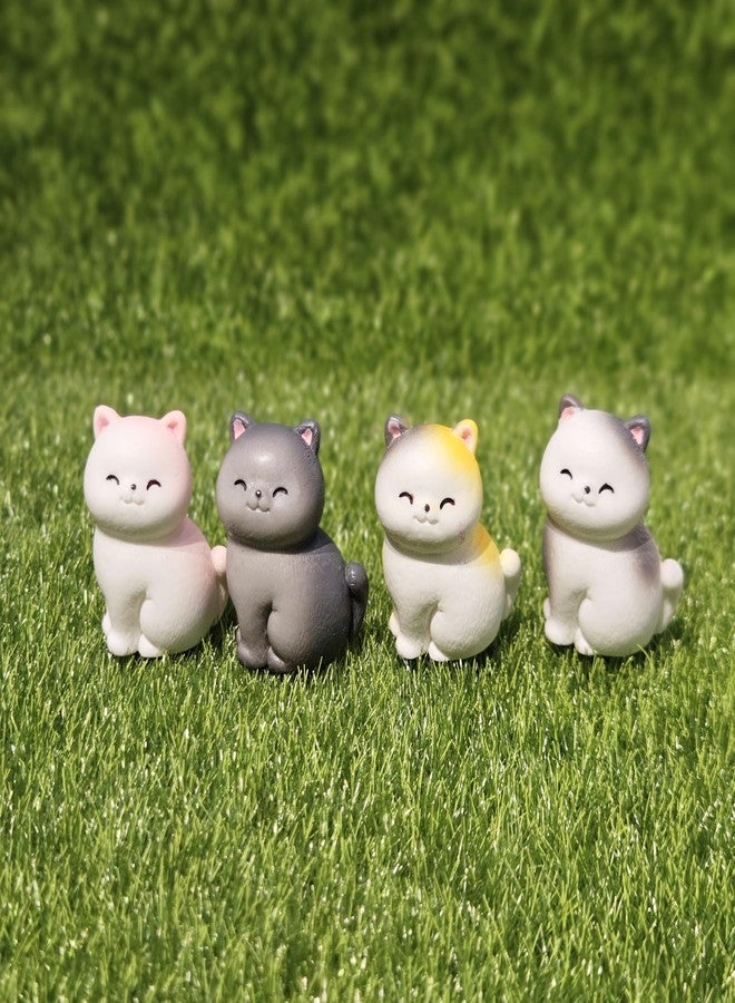 ARUNA DECOR Miniature Cats Set of 8 Resin Figurines for Miniature Garden Decor Dollhouse Accessories Fairy Garden Terrarium Desk Decor Gifting Collectibles - Image 3