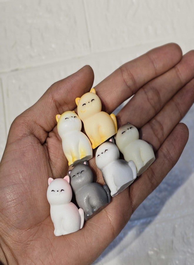 ARUNA DECOR Miniature Cats Set of 8 Resin Figurines for Miniature Garden Decor Dollhouse Accessories Fairy Garden Terrarium Desk Decor Gifting Collectibles - Image 2