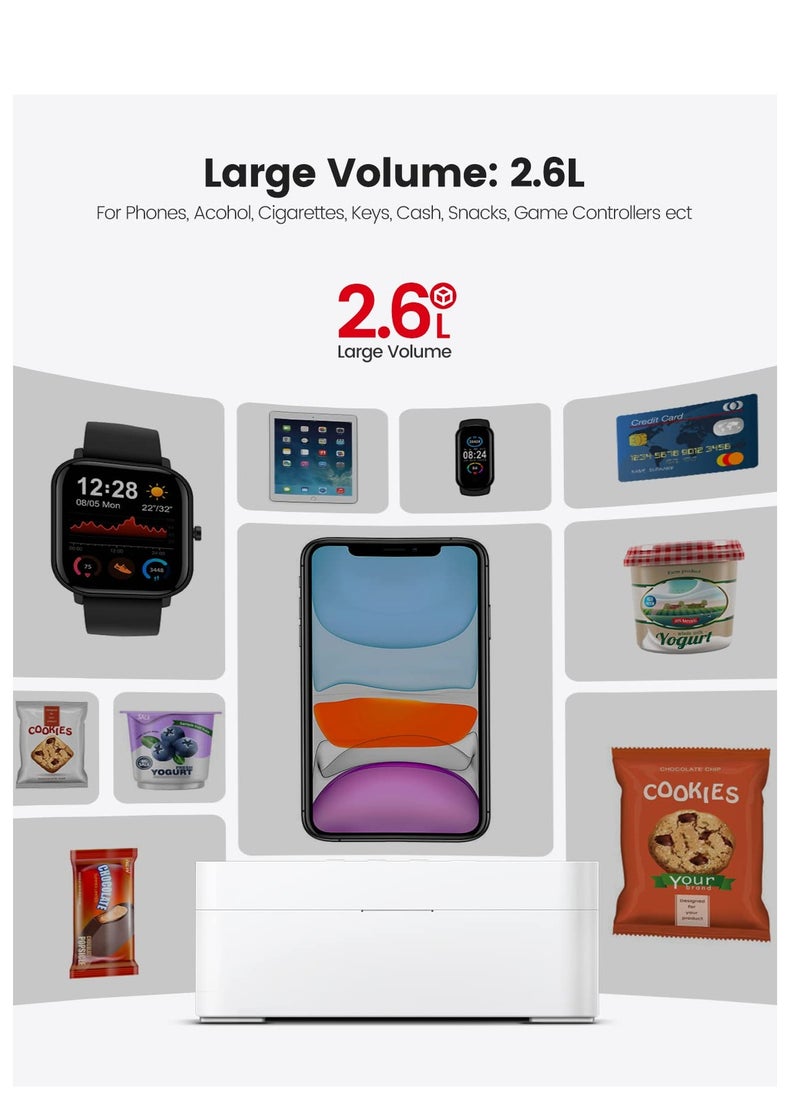 Excefore - Metal Timed Lock Box, Time lock Box with Child Lock and LED Display, Self-Control Timer Locker, for Phones, Snacks, Video Games or Other Temptations, Can reduce Stress & Anxiety - Image 1