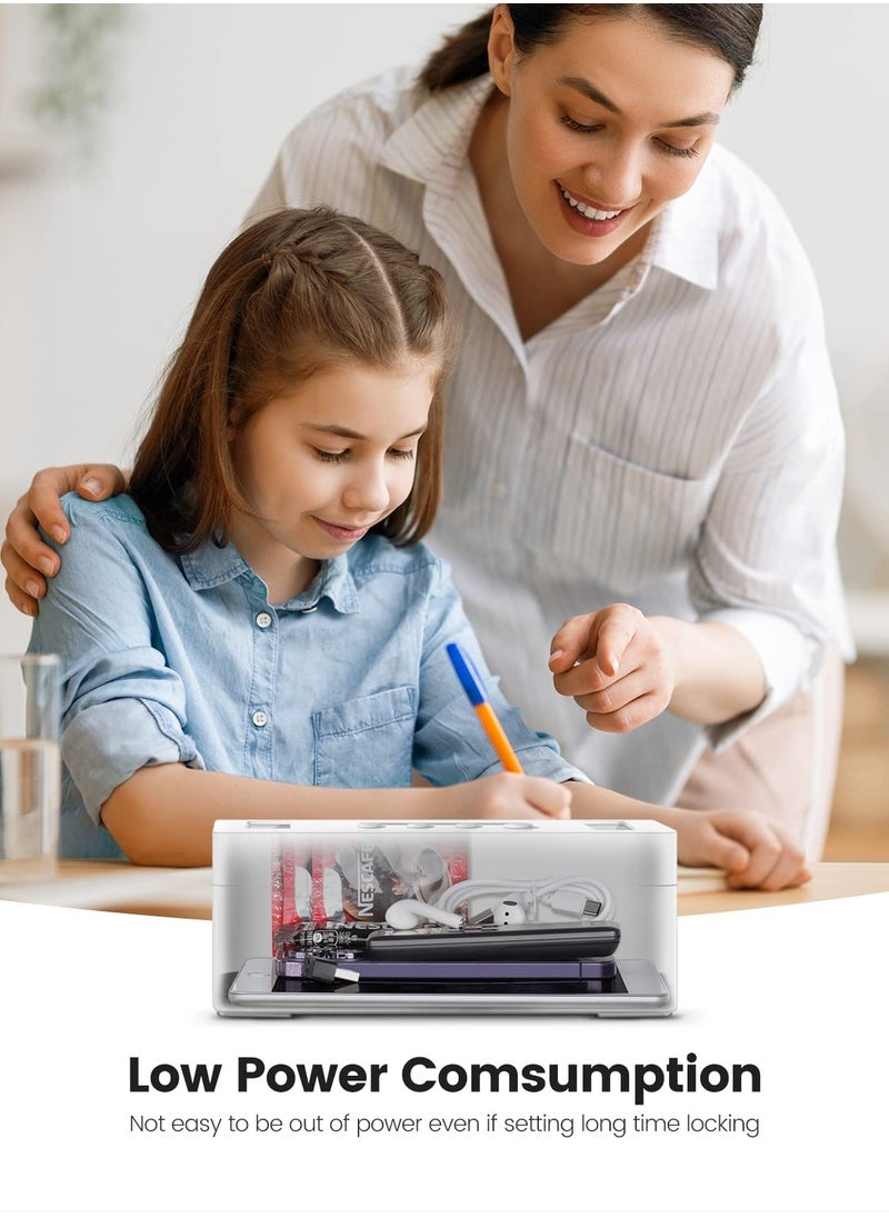 Excefore - Metal Timed Lock Box, Time lock Box with Child Lock and LED Display, Self-Control Timer Locker, for Phones, Snacks, Video Games or Other Temptations, Can reduce Stress & Anxiety - Image 1