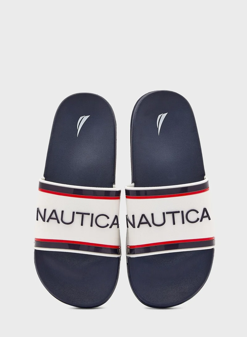 NAUTICA  Cortlan Logo Slides for Men | Best Price UAE