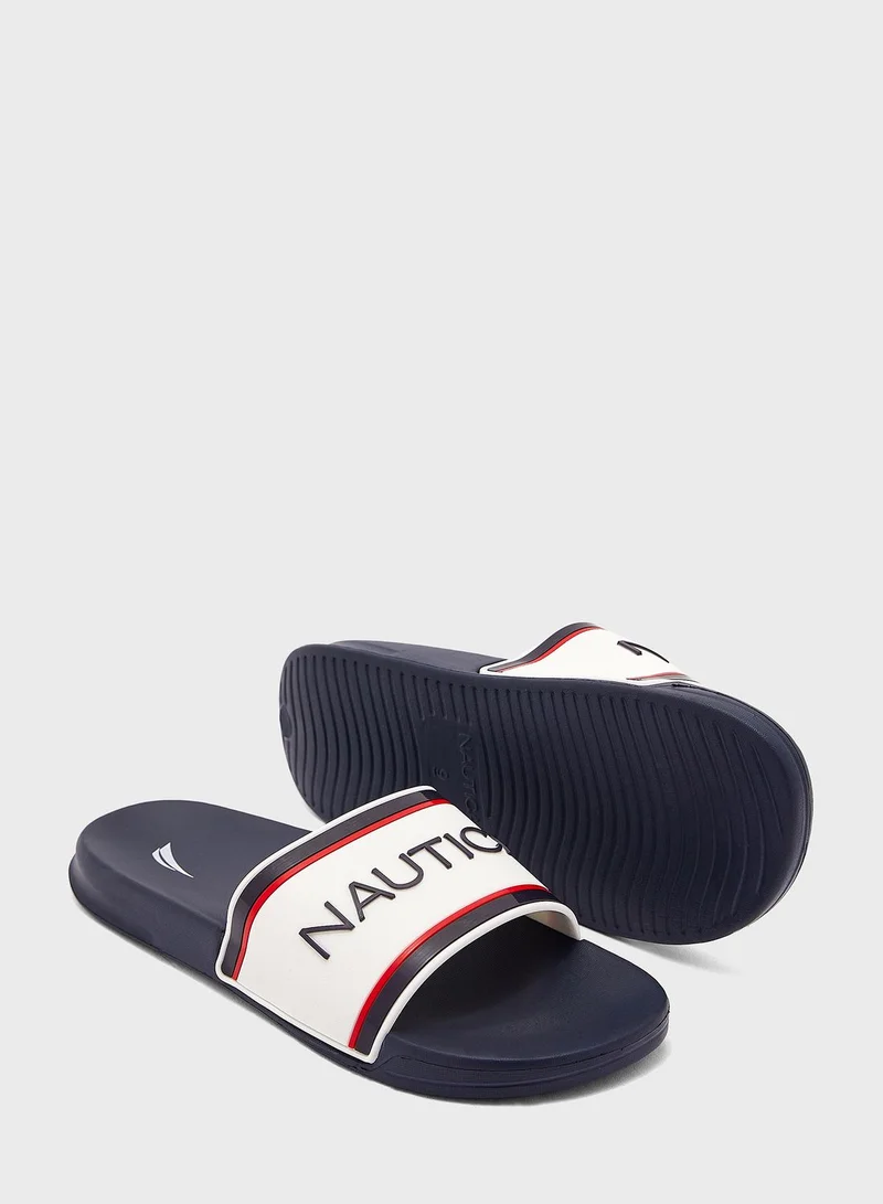 NAUTICA  Cortlan Logo Slides for Men | Best Price UAE