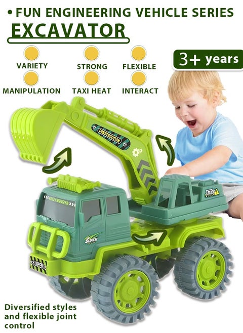 Large scale simulation engineering vehicle excavator，building toys, inertia engineering truck toy cars,Truck Toys Transport Car Carrier Truck Toys Car Playset Toys For Kids ，The toy car that can slide is particularly resistant to falls toys suitable for boys and girls Holiday gifts, birthday gifts