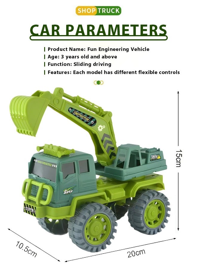 null - Large scale simulation engineering vehicle excavator，building toys, inertia engineering truck toy cars,Truck Toys Transport Car Carrier Truck Toys Car Playset Toys For Kids ，The toy car that can slide is particularly resistant to falls toys suitable for boys and girls Holiday gifts, birthday gifts - Image 1