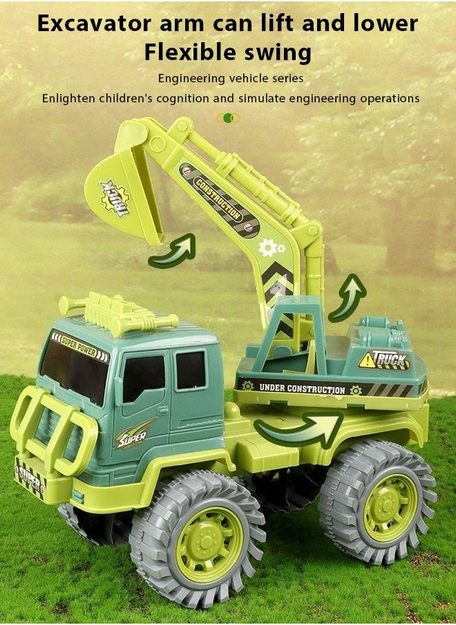 null - Large scale simulation engineering vehicle excavator，building toys, inertia engineering truck toy cars,Truck Toys Transport Car Carrier Truck Toys Car Playset Toys For Kids ，The toy car that can slide is particularly resistant to falls toys suitable for boys and girls Holiday gifts, birthday gifts - Image 1