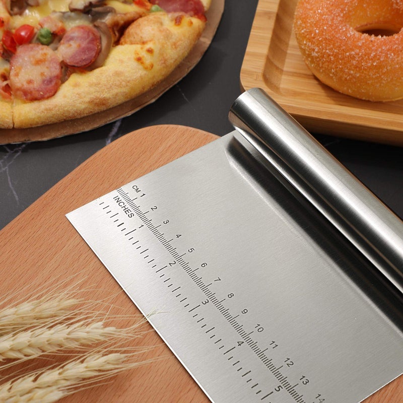 uxcell Pizza Cutter Stainless Steel Slicer Non-Stick Dessert Cutting Tool for Pastry, Cake, Dough, Vegetables, Fruits Dessert - Image 3