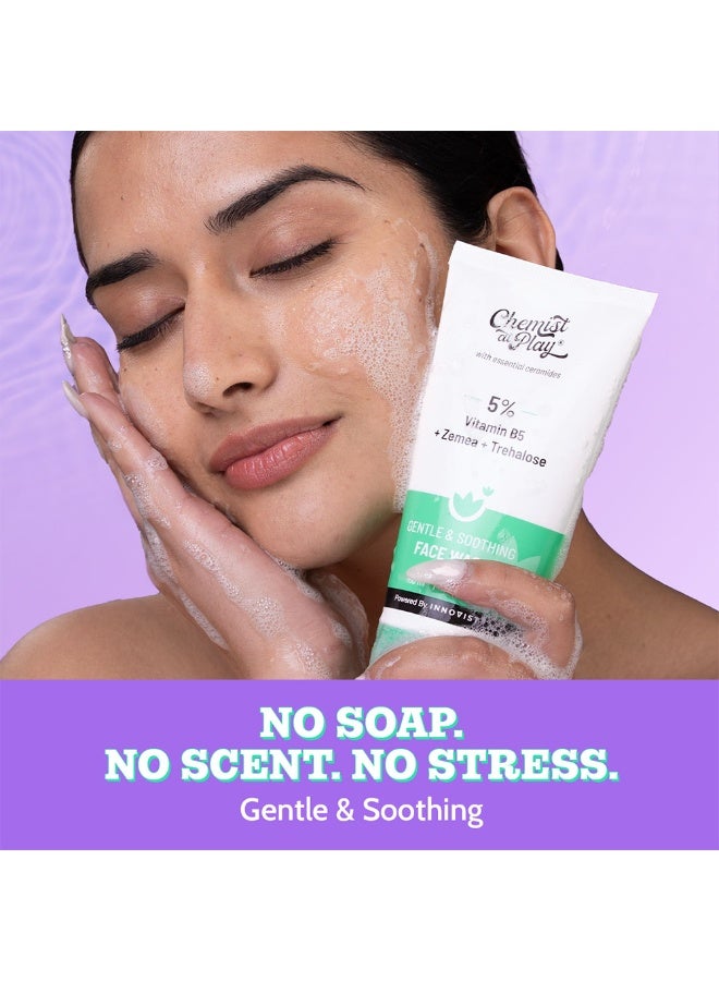 Chemist at Play Gentle & Soothing Facewash | 100% soap & fragrance-free| Cleanses, soothes, refreshes & hydrates| Strengthens skin barrier | 150ml - Image 3