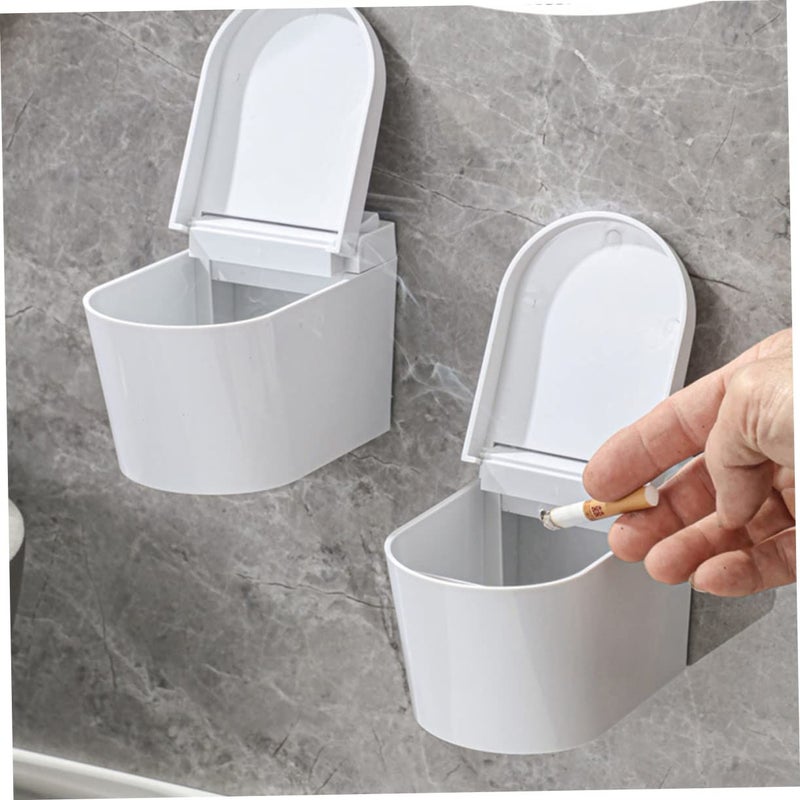 Windproof Wall Mounted Toilet Shaped Ashtray With Lid For Bathroom Home Outdoor Use - Image 3
