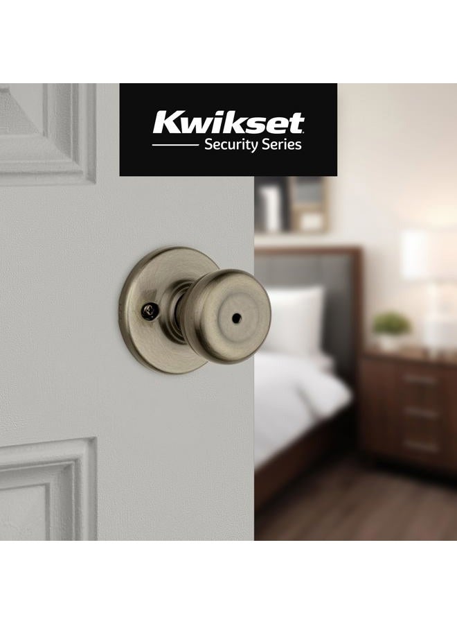 Kwikset 93001-869 Tylo Bed & Bath Knob in Antique Brass - Image 2