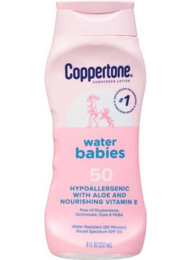 Coppertone WaterBabies Sunscreen Lotion Broad Spectrum SPF 50 (8 Fluid Ounce) - Image 2