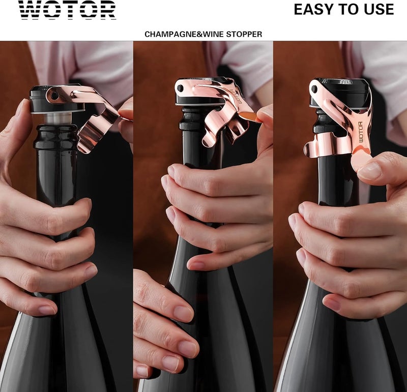 WOTOR 9018 أغطية زجاجات نبيذ (ذهبية وردية) - Image 3
