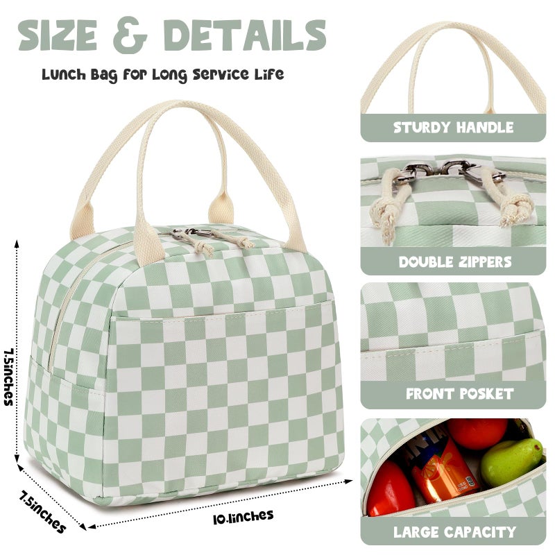 Bluboon Lunch Box for Women Cute Lunch Bag Reusable Insulated Lunch Bags Large Capacity Lunchbox Cooler for Work Picnic or Travel - Image 5
