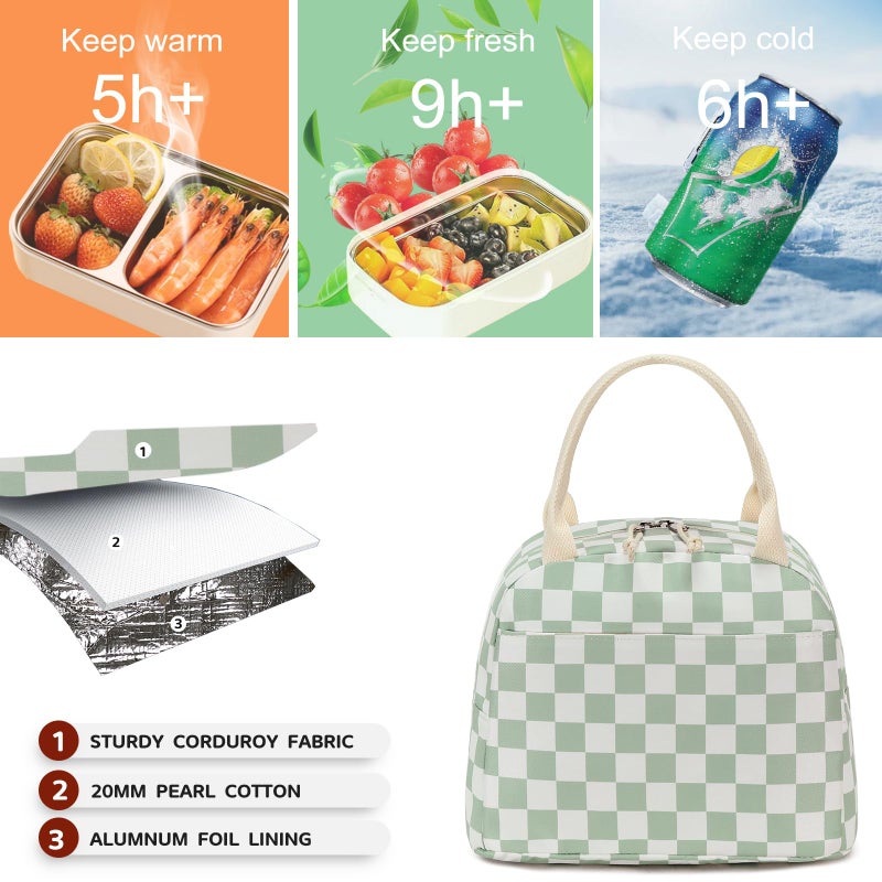 Bluboon Lunch Box for Women Cute Lunch Bag Reusable Insulated Lunch Bags Large Capacity Lunchbox Cooler for Work Picnic or Travel - Image 2