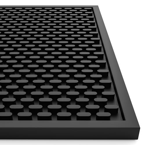AXIESO Silicone Drip Mat - 1/2 Inch Thick, Heat-Resistant and Food Safe - Counter Top, Coffee Bar or Restaurant - Drying Mat for Glasses - 18x12 Inches - Image 1