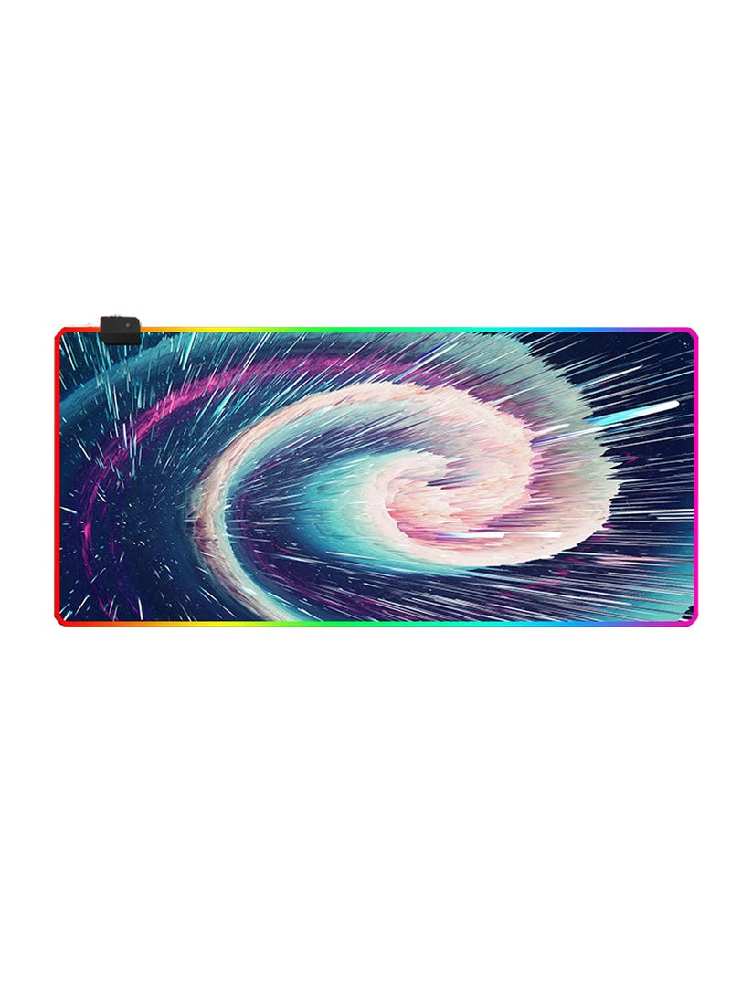 Flash Hawk - RGB Gaming Mouse Pad 800*300mm Size,14 LED Modes Extended Large Table Desk Mat Mousepad for PC Computer MacBook Keyboard Mat Anti-Slip - Image 1