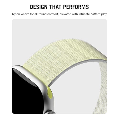 DailyObjects Canary Pop Track Nylon Watch Strap Compatible with Apple Watch Series11/10 46mm|Ultra 3/2 and Ultra-49mm |9/8/7 (45mm) | Series SE3/SE2/SE/6/5/4 (44mm) -Watch Not Included - Image 5