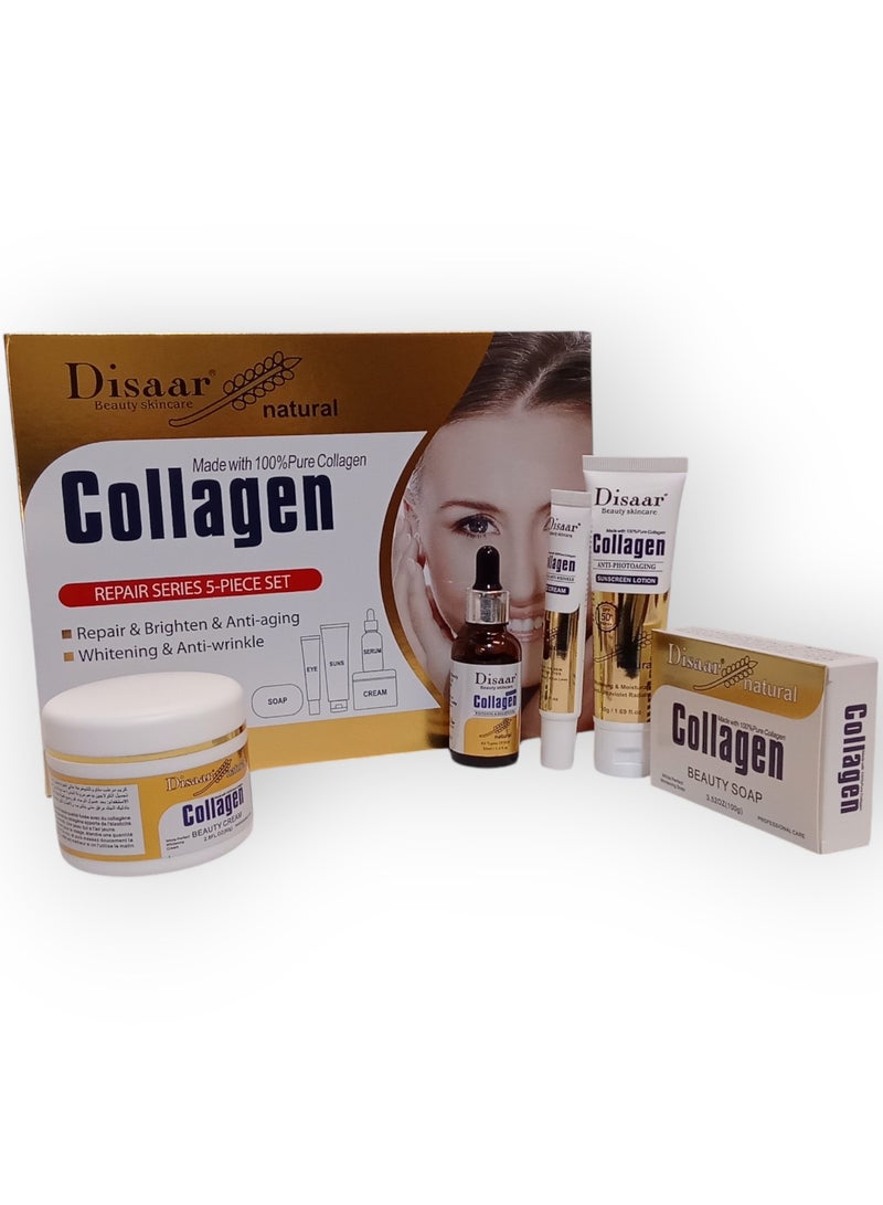 ديسار مجموعة كولاجين مقاومة للشيخوخة وتفتيح البشرة مكونة من 5 قطع - Image 2