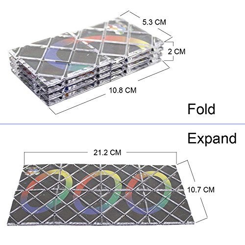 GoodPlay MoZhi LingAo 8 Panels 3 Rings Magic Folding Puzzle Cube Twisty Black - Image 4