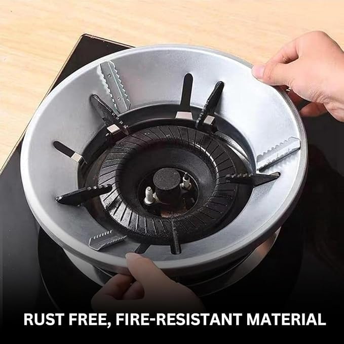 PILLTOX PILLTOX Silver Gas Saver Burner Stand Gas Saver Jali Windproof Gas Saver Stand Gas Saving Ring GasSaver Round Burner Stand Suitable For All Gas Stove Pack of 2  - Image 2