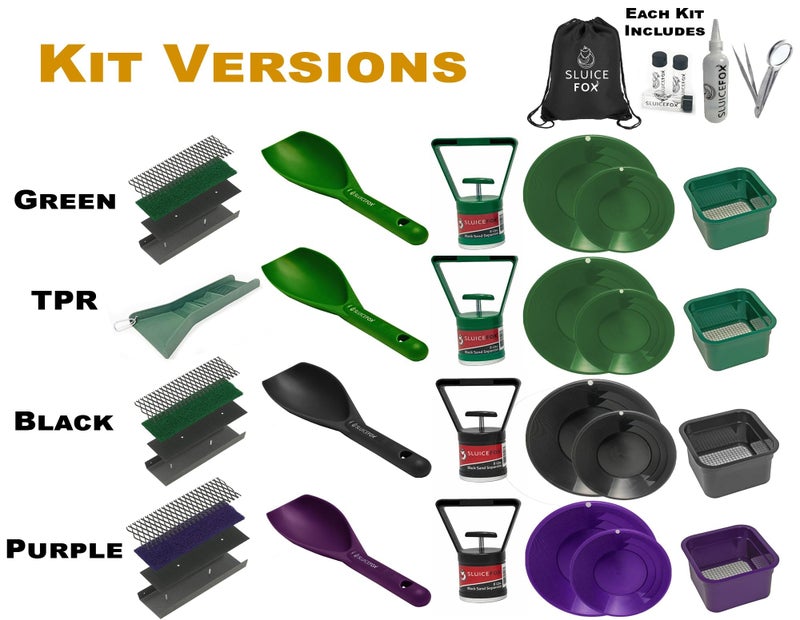 Sluice Fox Compact Gold Prospecting Kit with 12" Pocket Sluice Box â€“ Includes Minerâ€™s Moss, Gold Trap Mat, Classifier Pan, Vials, and Tote Backpack Black - Image 2