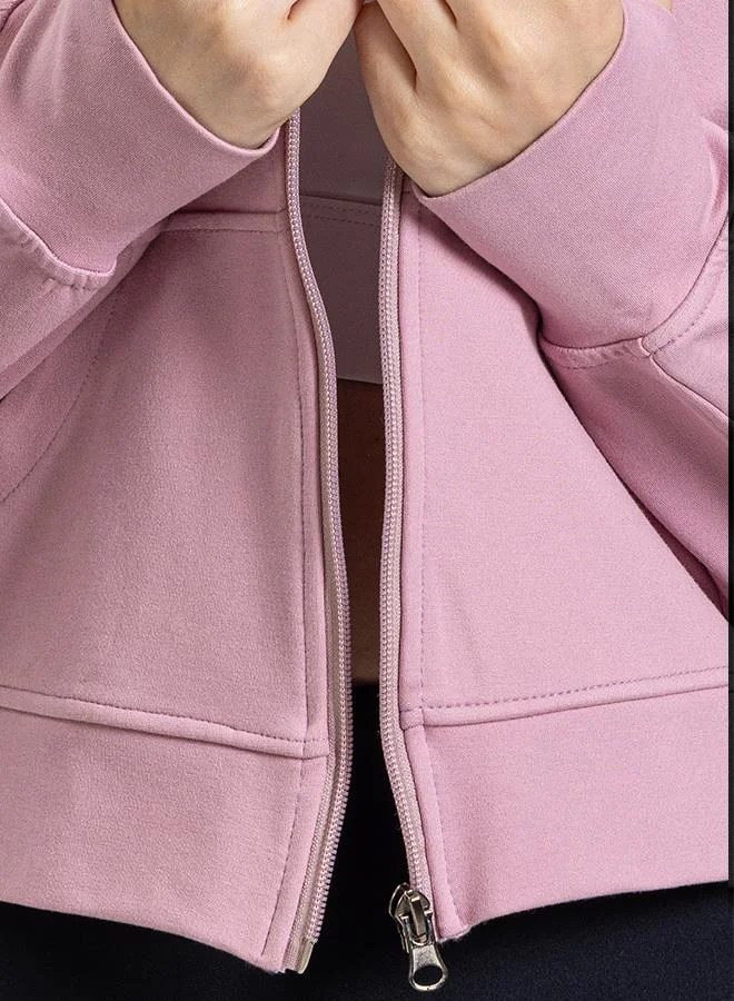 SHAPES CROPPED HOODIE JACKET
