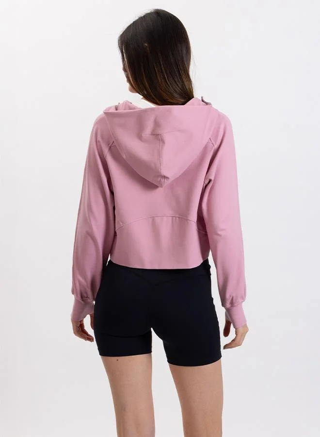 SHAPES CROPPED HOODIE JACKET