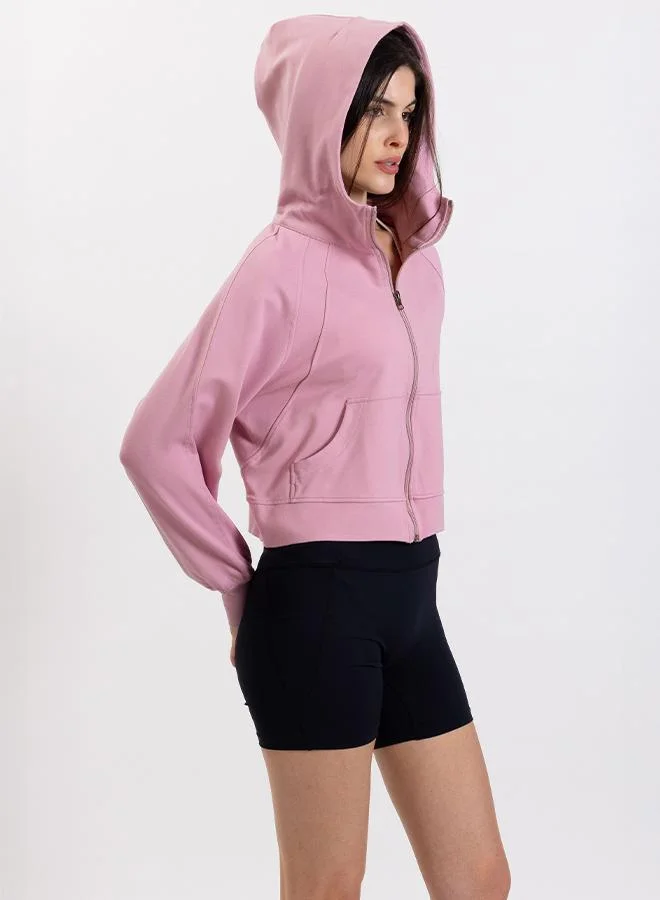 SHAPES CROPPED HOODIE JACKET