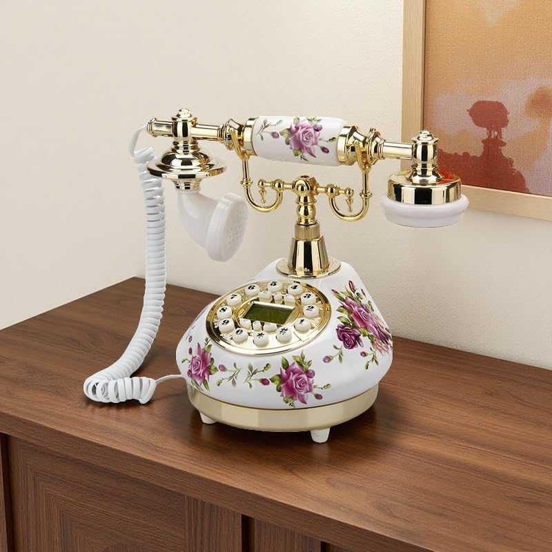 TelPal Retro Vintage Antique Telephone Old Fashioned with Push Button dial for Home Decor - Image 3