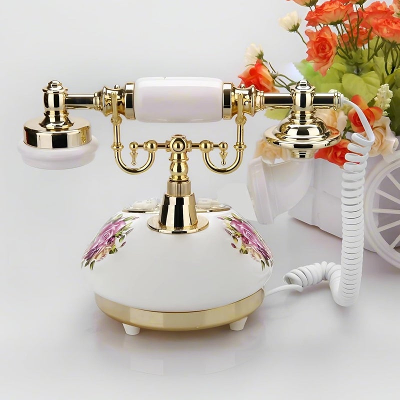 TelPal Retro Vintage Antique Telephone Old Fashioned with Push Button dial for Home Decor - Image 5