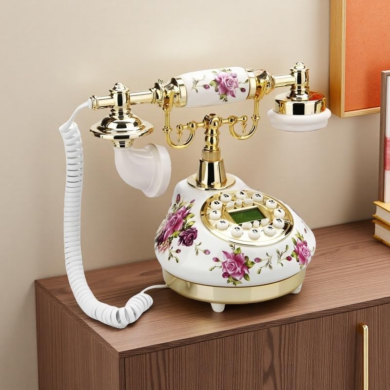 TelPal Retro Vintage Antique Telephone Old Fashioned with Push Button dial for Home Decor - Image 4