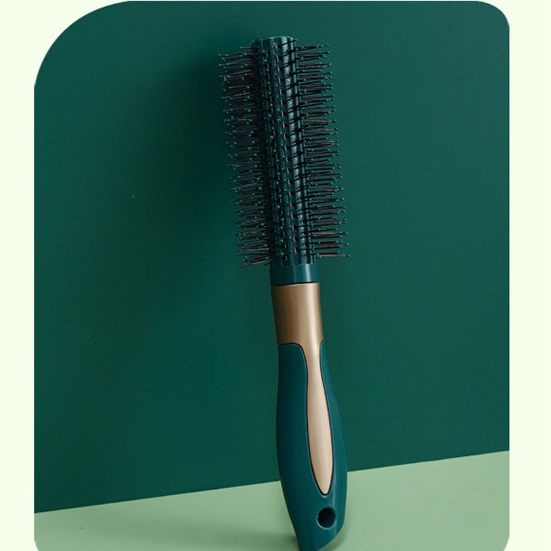 Round Hair Brush - Premium Plastic Anti Static Detangling Design - Frizz Reducing Styling Brush for Women Long Hair Daily Home Grooming - Image 5
