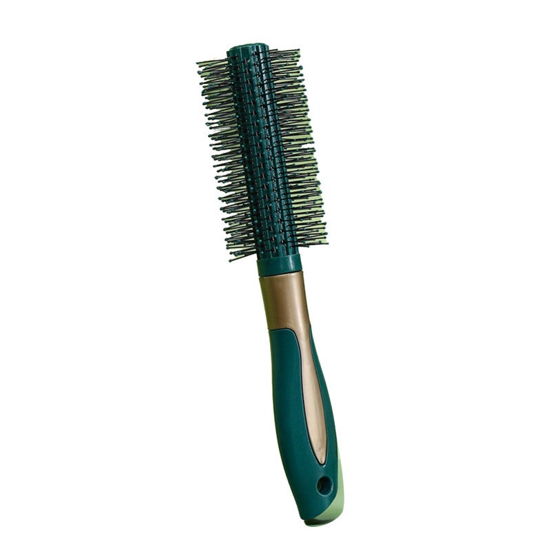 Round Hair Brush - Premium Plastic Anti Static Detangling Design - Frizz Reducing Styling Brush for Women Long Hair Daily Home Grooming - Image 1