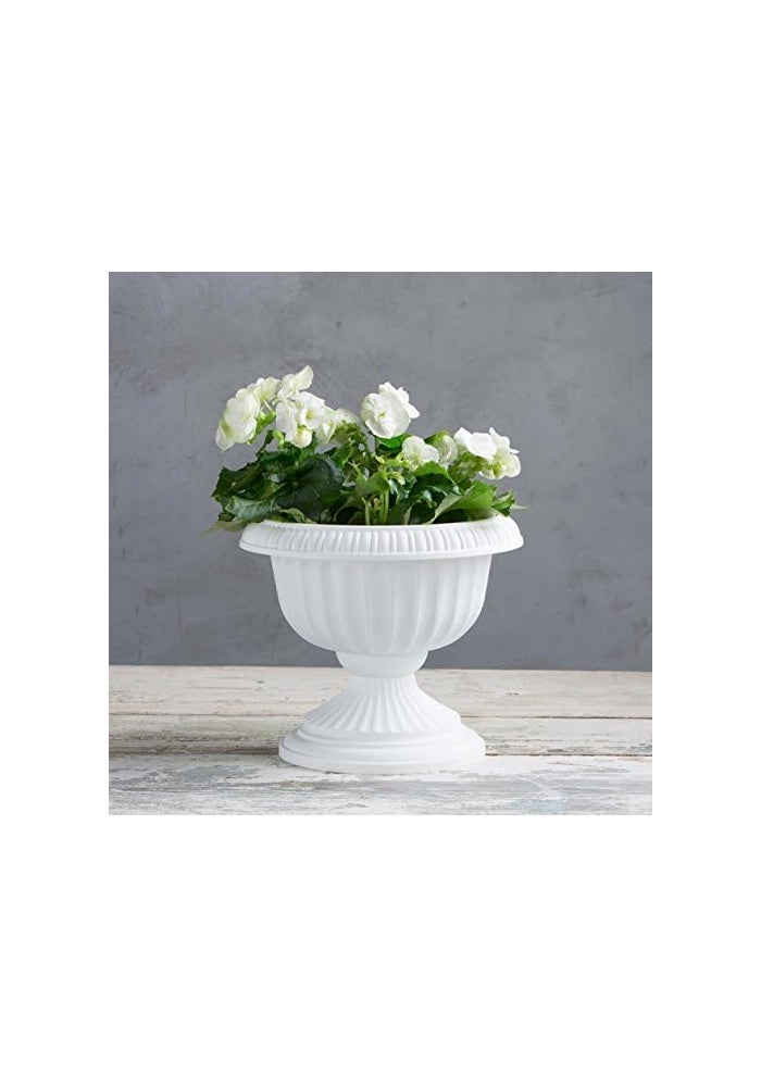 Novelty Grecian Urn Planter, White, 12-Inch - Elegant Plastic Planter for Home and Garden - Image 3
