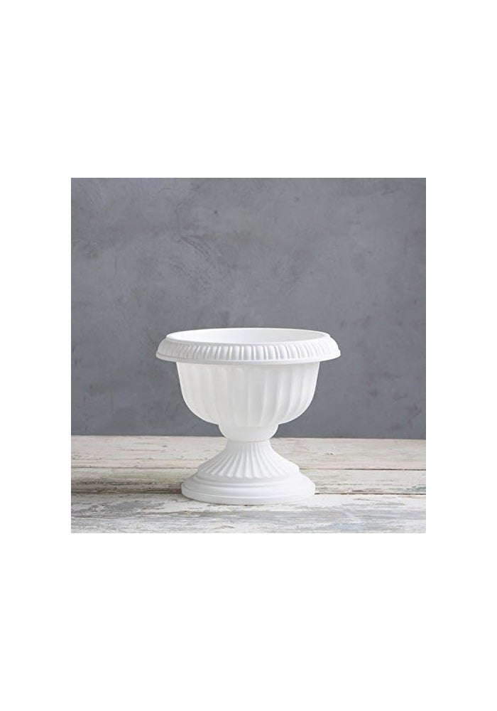 Novelty Grecian Urn Planter, White, 12-Inch - Elegant Plastic Planter for Home and Garden - Image 2