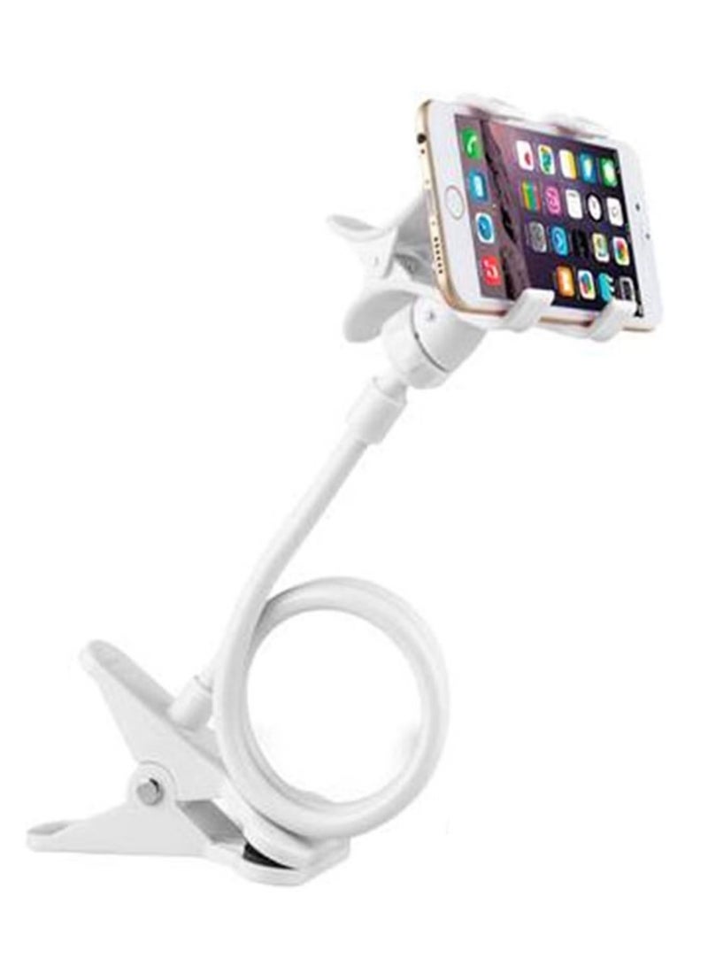 Car Desktop Bed Lazy Bracket Stand Mount Mobile Holder White - Image 2